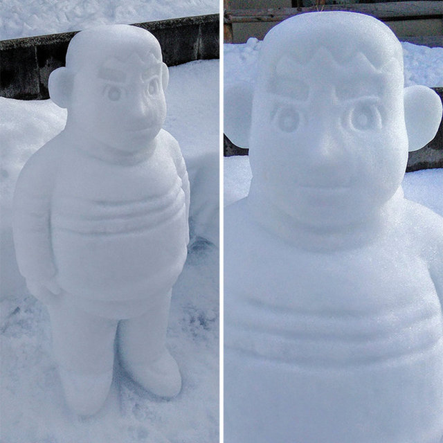 Japon sanatçının yaptığı kardan heykeller hayran bıraktı