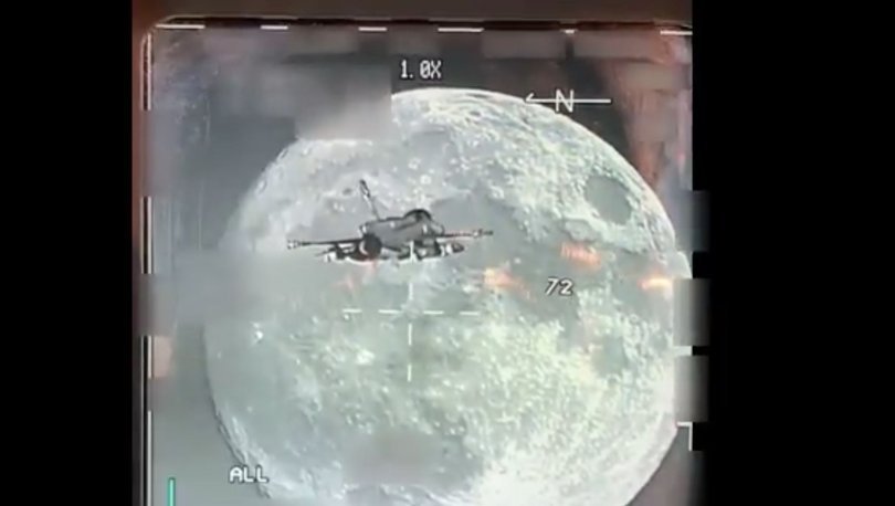 MSB, F-16nın gece uçuşunda görüntülediği dolunay videosunu paylaştı
