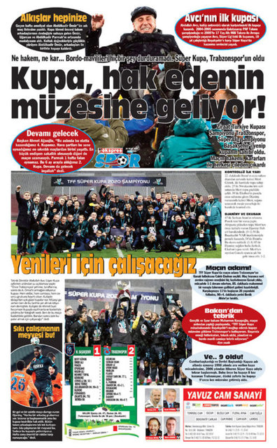 Trabzon yerel basınında "Süper Kupa" sevinci - HABERLER