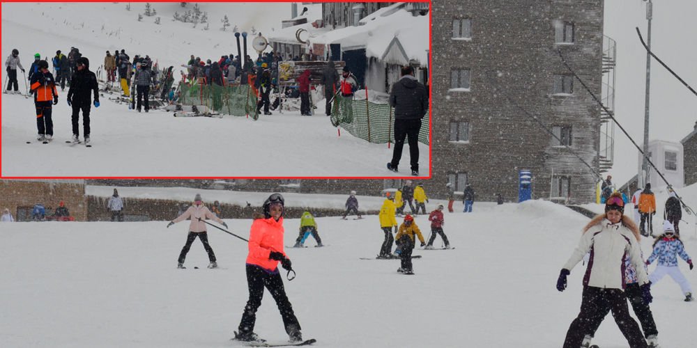 Kartalkaya'da pistler doldu taştı...
