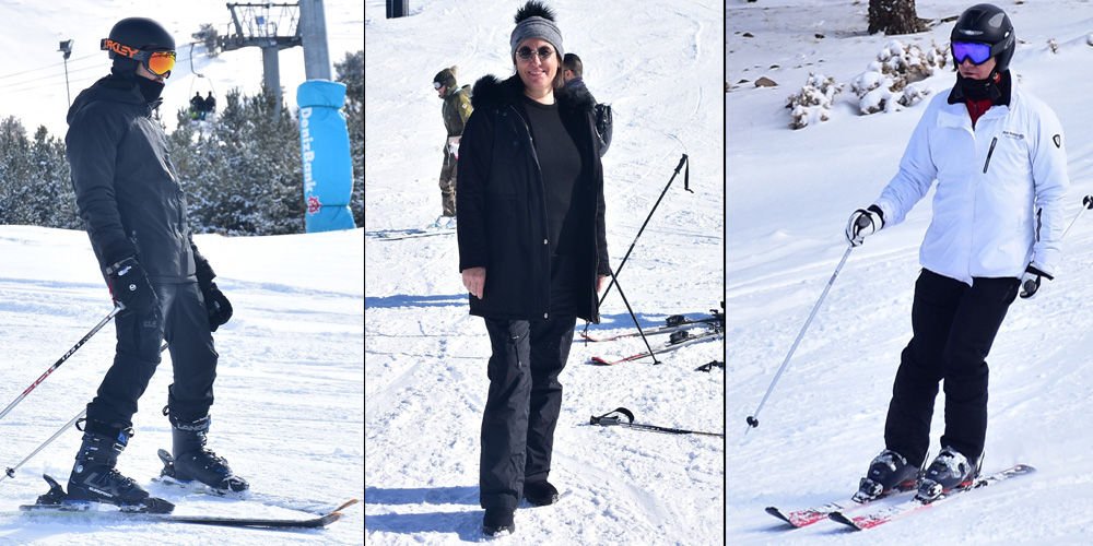 Zirvede kayak yaptılar!