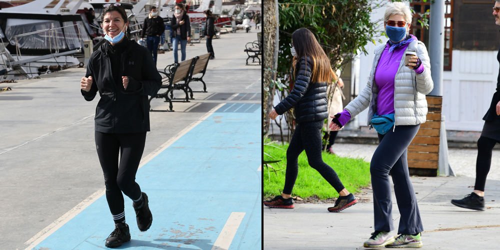 Spor tutkunları Bebek'te...