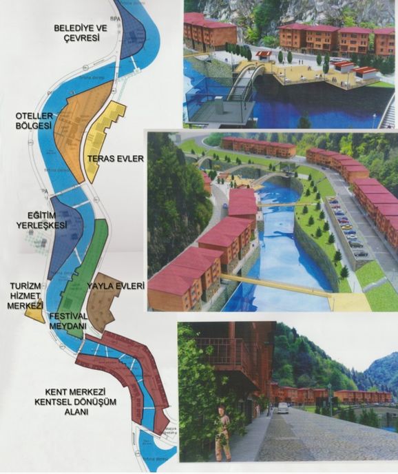 Çamlıhemşin Belediyesi'nin internet sitesinde bölgedeki projelerle ilgili görseller bulunuyor.