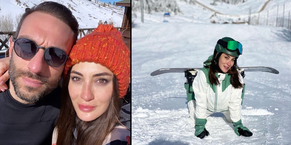 Sevgilisiyle tatilde...