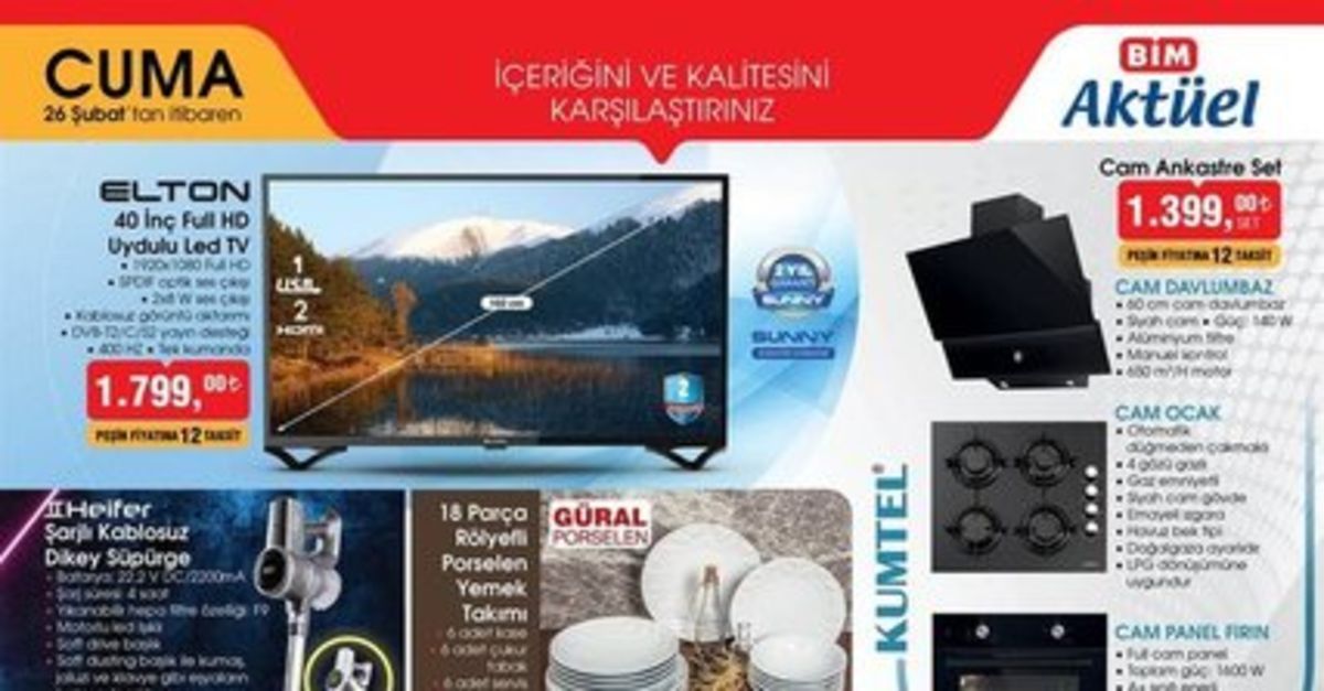 26 Şubat 2021 BİM aktüel ürünler: Bu hafta BİM aktüel ürünler kataloğunda indirimli ürünler neler?