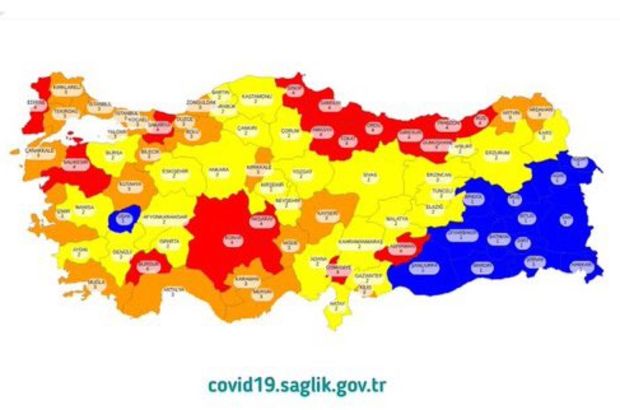 2 Mart Türkiye risk haritası açıklandı!