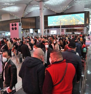 İstanbul Havalimanı'nda dikkat çeken yoğunluk