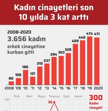 Kadın cinayetleri son 10 yılda 3 kat arttı