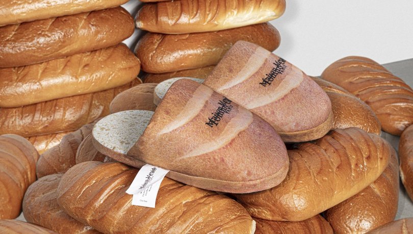 Lüks moda evinden ekmek şeklinde terlik tasarımı!