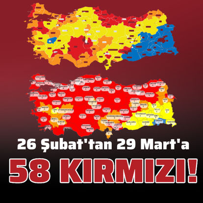 SON DAKİKA HABERLERİ: 29 Mart Türkiye yeni risk haritası açıklandı! En yüksek riskli iller hangileri?