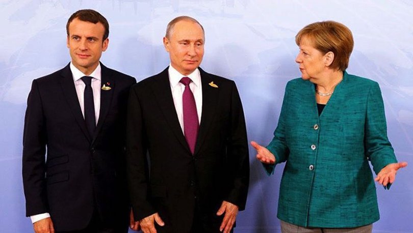 Putin, Merkel ve Macron'dan üçlü zirve
