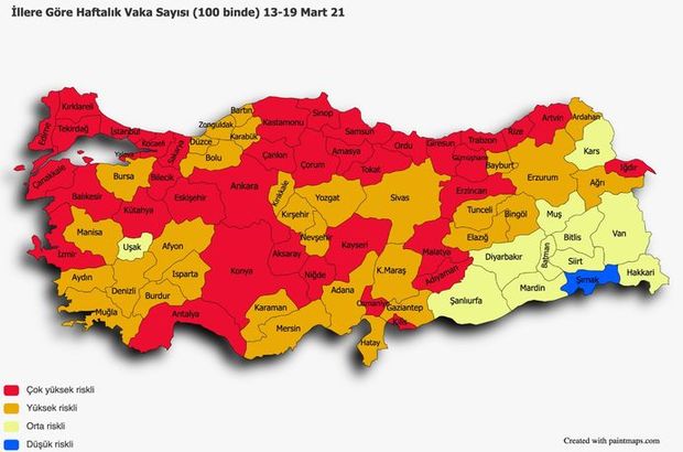 il il risk haritasi 4 nisan turkiye