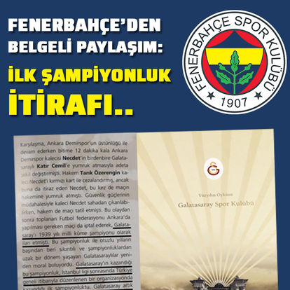 Fenerbahçe'den 1959 öncesi açıklaması: Tarih çarpıtılamaz! Spor haberleri