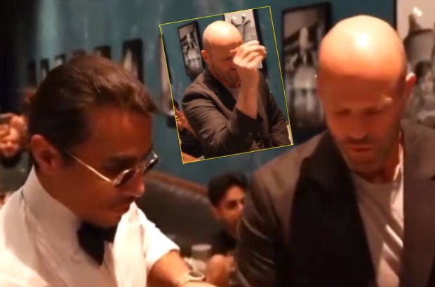 Nusret, Jason Statham'a tuz serptirdi