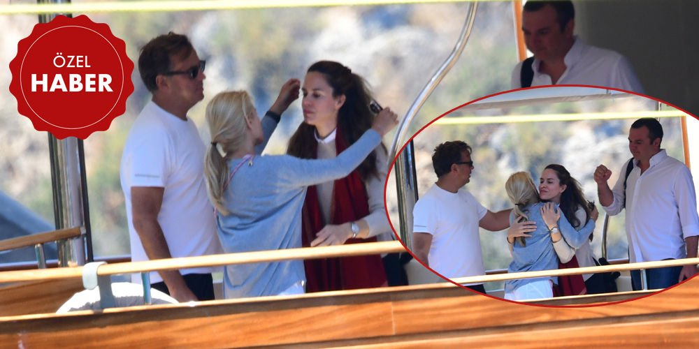 Göcek'te teknede bayramlaştılar...