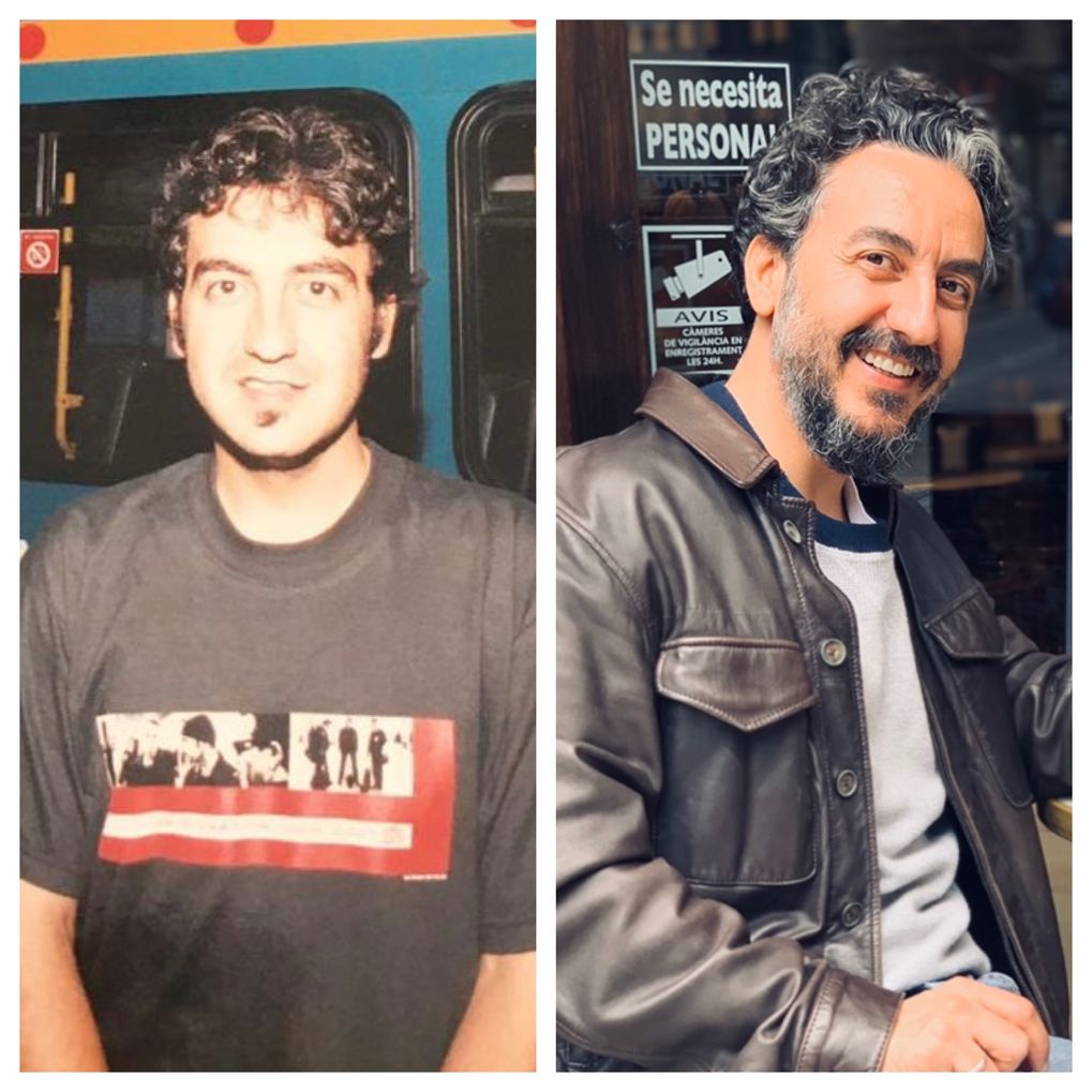  18 yıl önce ben (solda) 18 yıl sonra ben (sağda)