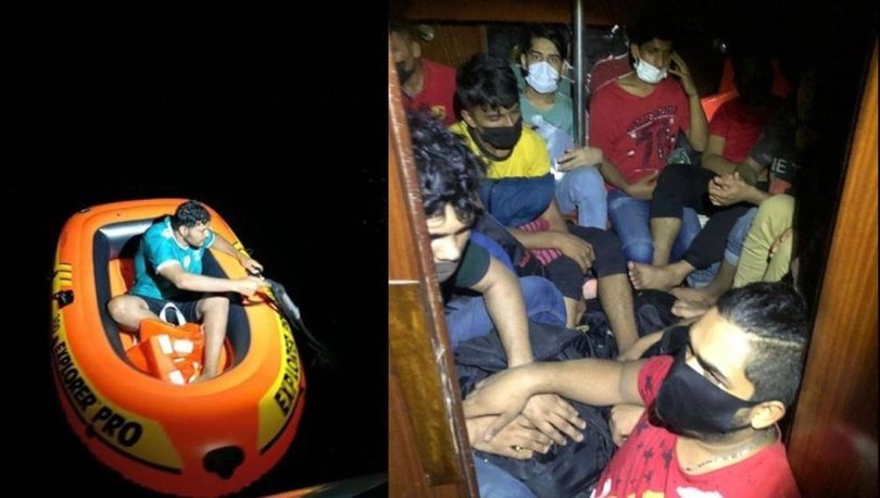 44 sığınmacı yelkenlide yakalandı