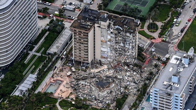 Miami'de 12 katlı apartman yıkıldı, binada yaşayan 99 kişiden haber alınamıyor