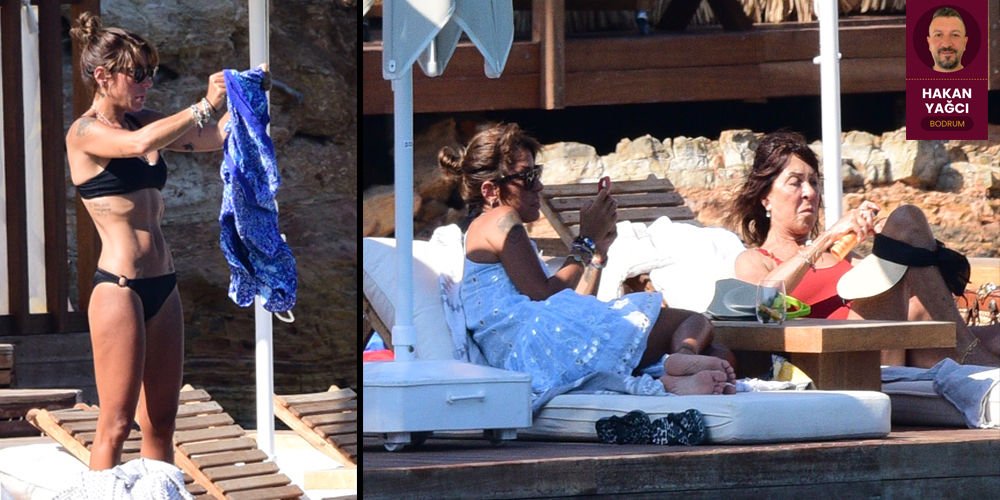 Anne-kız Bodrum'da stres attı