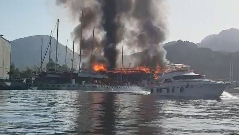 SON DAKİKA: Marmaris'te tersanede yangın - Haberler