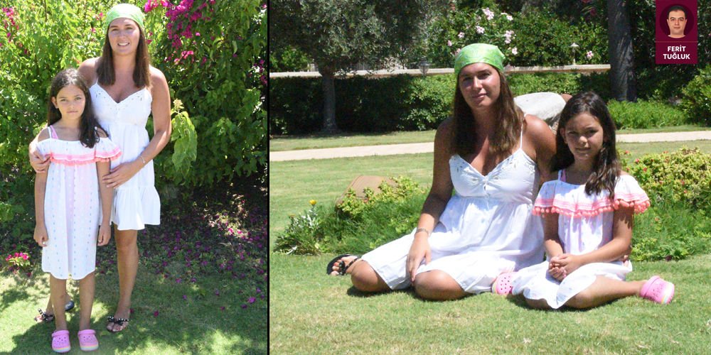 Anne-kız Alaçatı'da stres attı