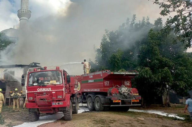 Şarköy'de korkutan yangın
