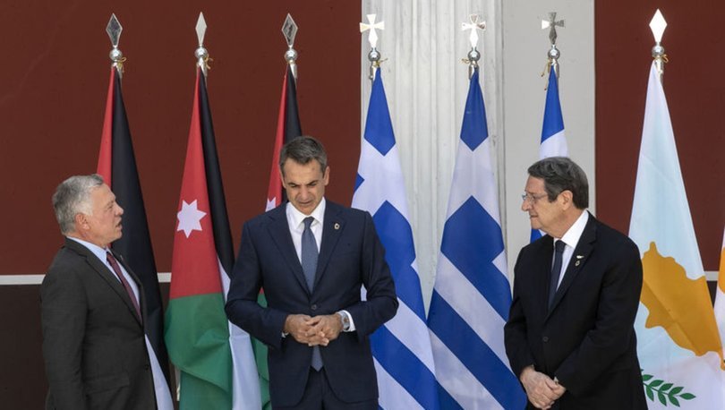 Yunanistan, Ürdün ve Güney Kıbrıs Rum Yönetimi liderleri Atina'da bir araya geldi