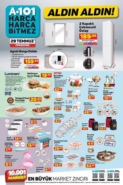 A101 29 Temmuz 2021 aktüel ürünler kataloğu çıktı! A101'de haftanın indirimli ürünleri