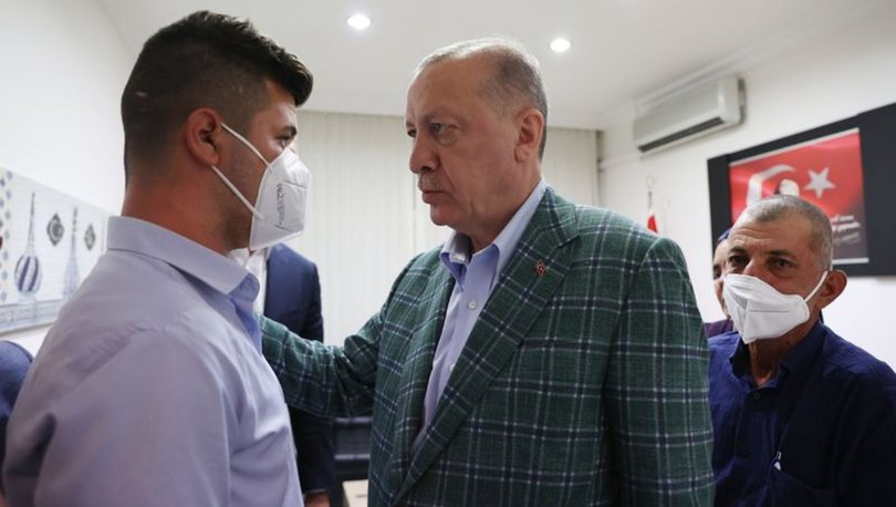 Cumhurbaşkanı Recep Tayyip Erdoğan Şahin Akdemir'in ailesine taziye ziyaretinde bulundu