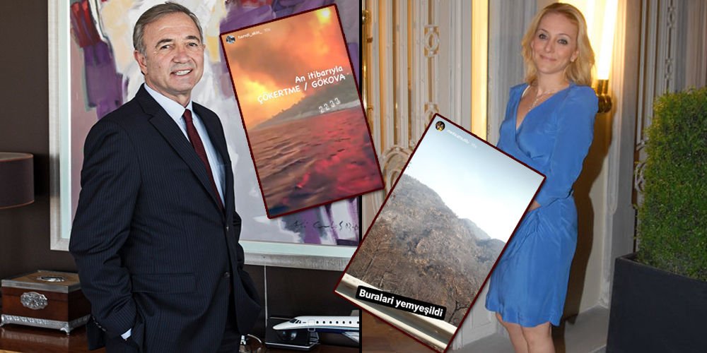 Yangını görüntülediler!