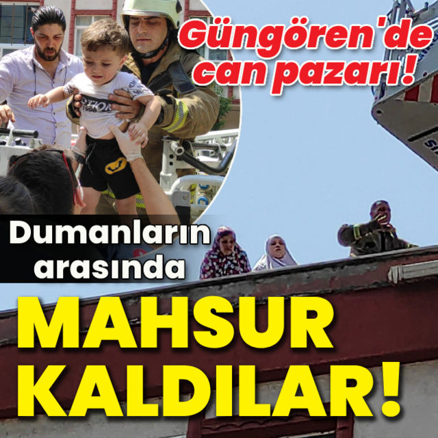 Dumanların arasında mahsur kaldılar!