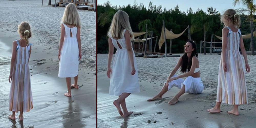 Özilhan kızlarıyla sahilde!