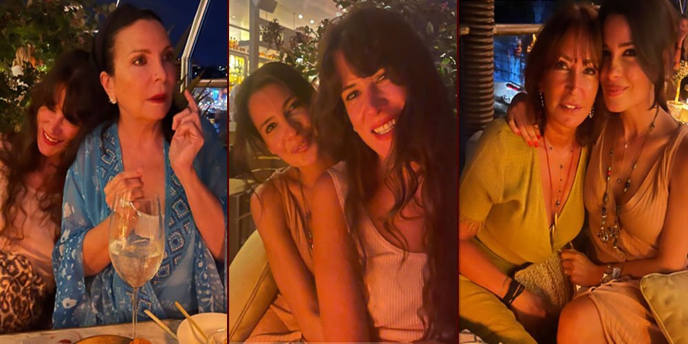 Anne ve kızları yemekte buluştu!