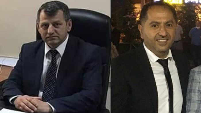 Feci kazada hayatını kaybeden Bartın Belediye Başkan Yardımcısı Ahmet Kömeç ve partili Murat Sevilmiş. (Fotoğraf: DHA)