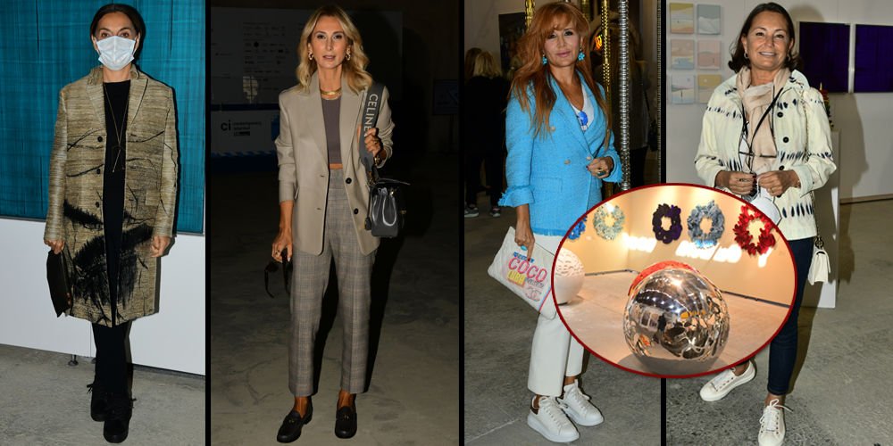 Çağdaş sanat fuarına hanımlardan büyük ilgi!