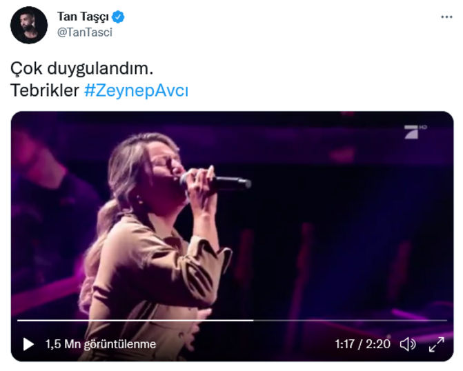 Tan'ın paylaşımı da 1,5 milyon izlendi