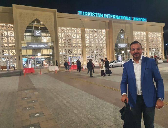 Yeni tamamlanan Uluslararası Türkistan Havalimanı.