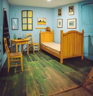 Van Gogh’un “Arles’daki Yatak Odası” tablosunun üç boyutlu canlandırması 4. Uluslararası Bilkent Sanat Festivali’nde sanatseverler için sergileniyor.