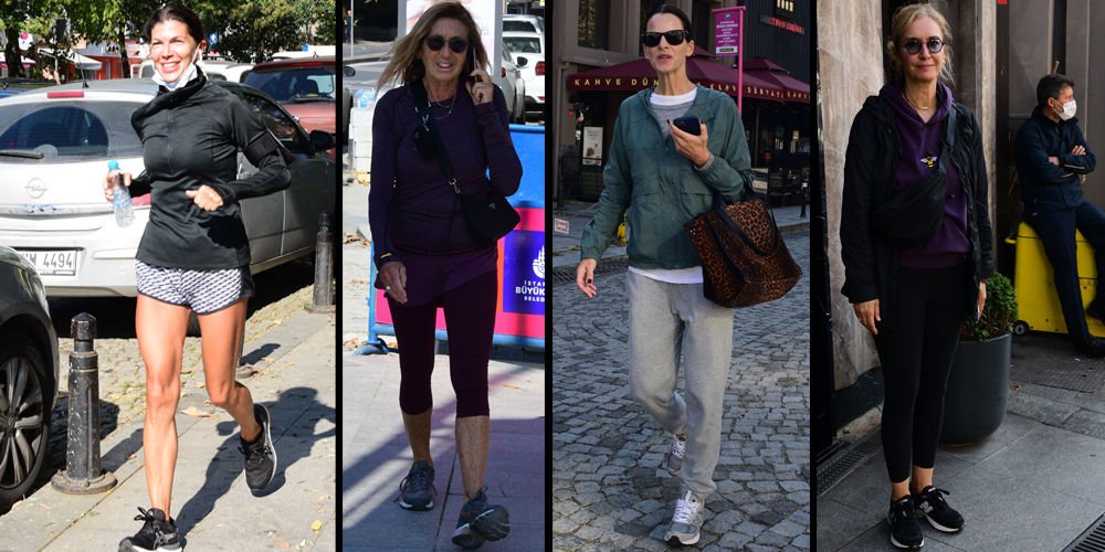 Hanımlar caddelerde sporda...