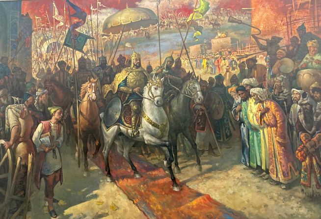 Emir Timur’un Hindistan seferi sol önde duran tarihçinin aktarımıyla resmedilmiş...