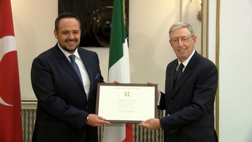 Murat Karahan'a İtalya Devlet Nişanı verildi
