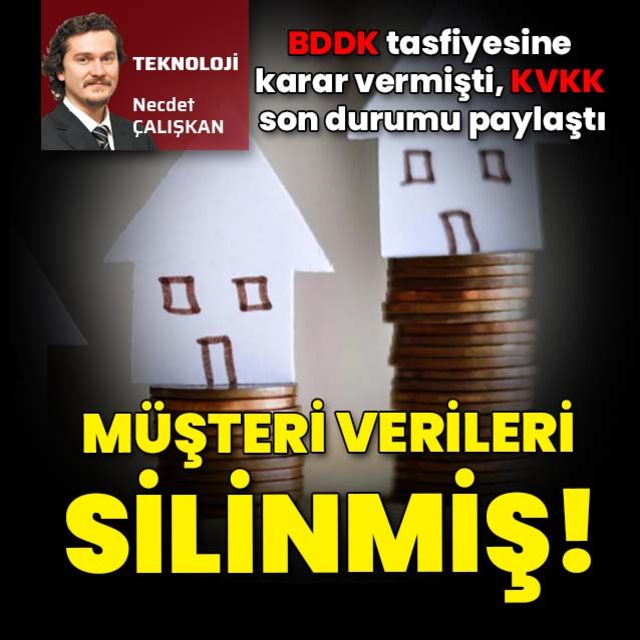 Müşteri verileri de silinmiş!