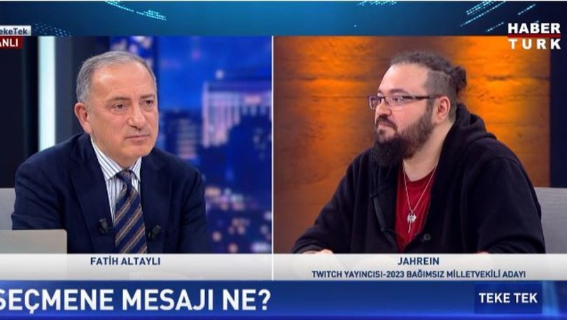 Jahrein adıyla bilinen Twitch yayıncısı Ahmet Sonuç, Teke Tek'te Fatih Altaylı'nın konuğu oldu