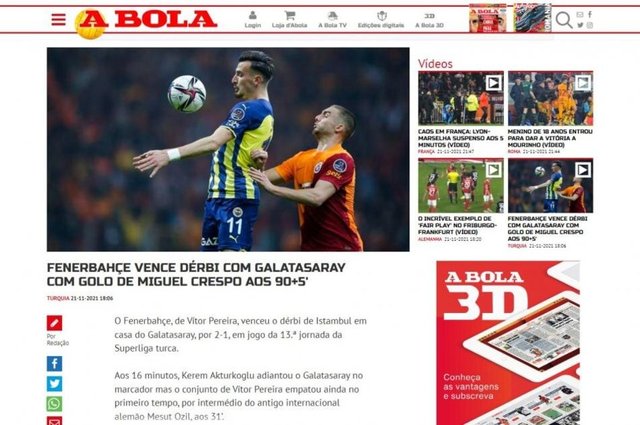 Avrupa'dan Galatasaray - Fenerbahçe derbisi manşetleri!