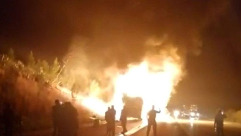 Osmaniye'de seyir halindeki yolcu otobüsü yandı, faciadan dönüldü! - HABERLER
