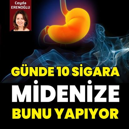 Günde 10 sigara midenize bunu yapıyor