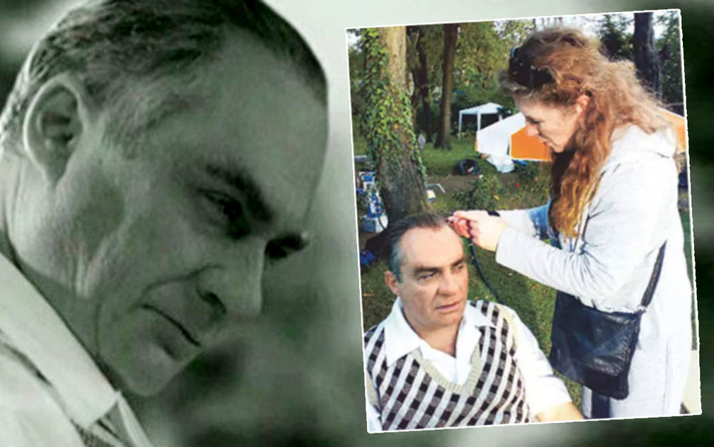 Yıl 2007: Suzan Kardeş, Haluk Bilginer'e Atatürk makyajı yaparken...