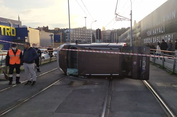 Bağcılar-Güngören tramvay hattına kaza engeli