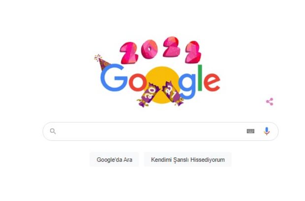 Google'dan 2022 yılbaşına özel Doodle 