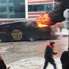Yolcu otobüsü yanmaya başladı! İçinde şoför uyuyordu!